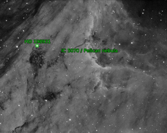 IC5070 Nebulosa Pellicano o Pelican Nebula con Herbig-Haro 555 | Avogadro Observatory